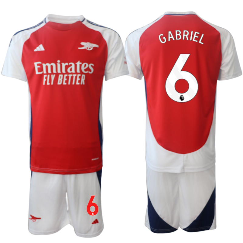 Men 2024-2025 Club Arsenal home Red #6 Soccer Jersey->arsenal jersey->Soccer Club Jersey